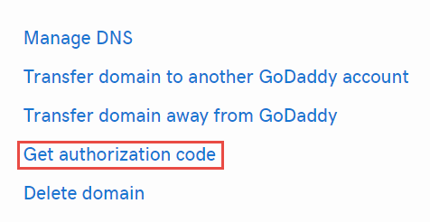 Generating authorization code to unlock domain