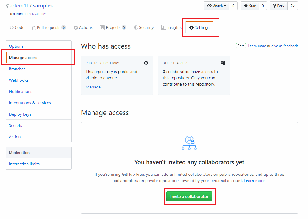 Manage GitHub access