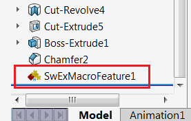 Macro feature in the feature manager tree