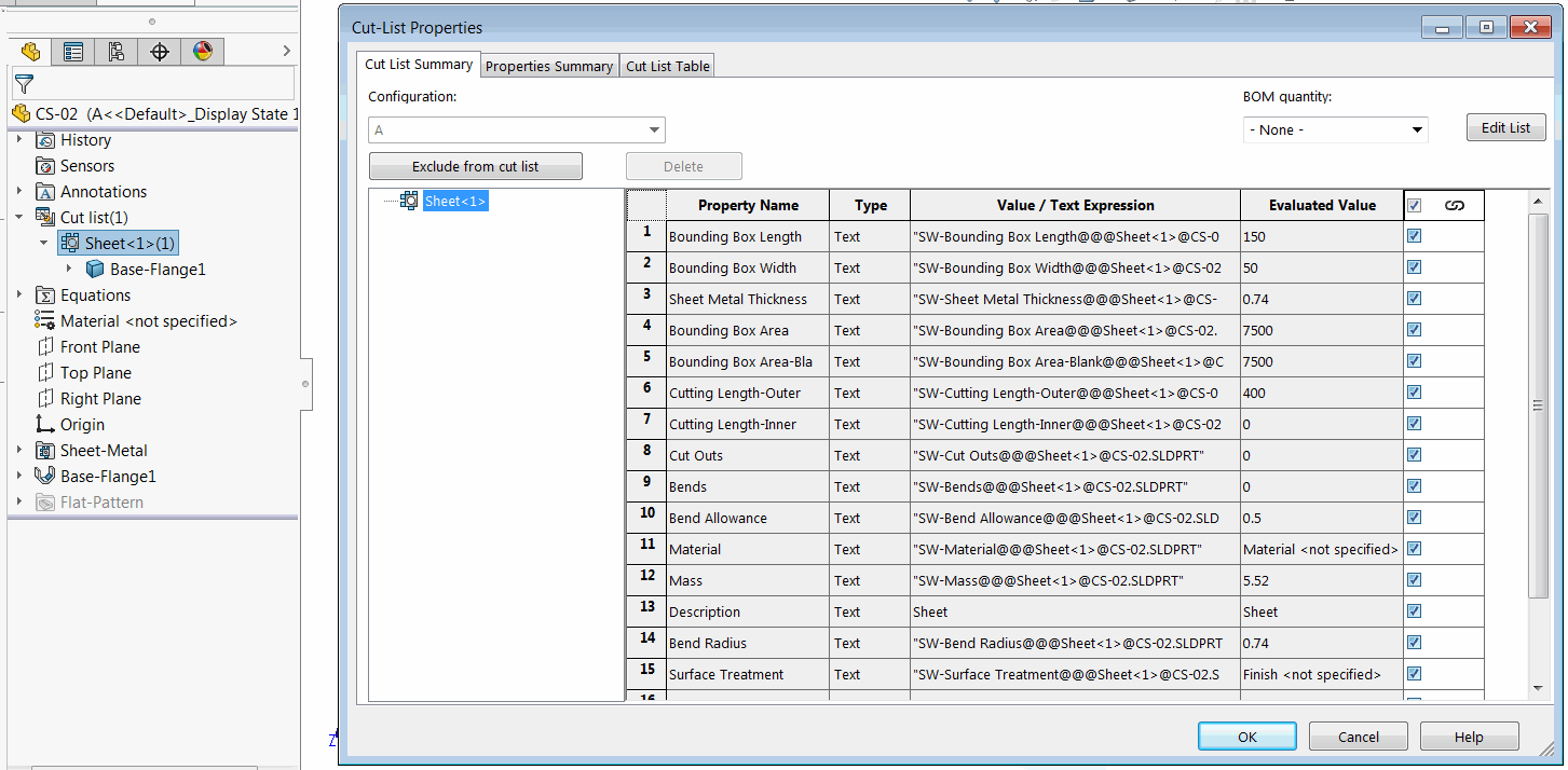 Solidworks 2017 Sheet Metal Options