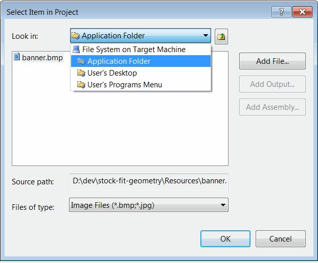 Selecting the resource file