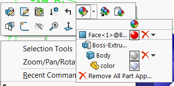 Appearance layers in Part document