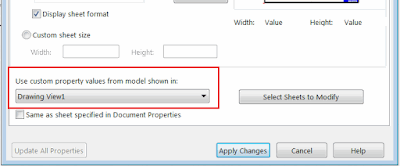 Use custom properties value from model option in the sheet properties