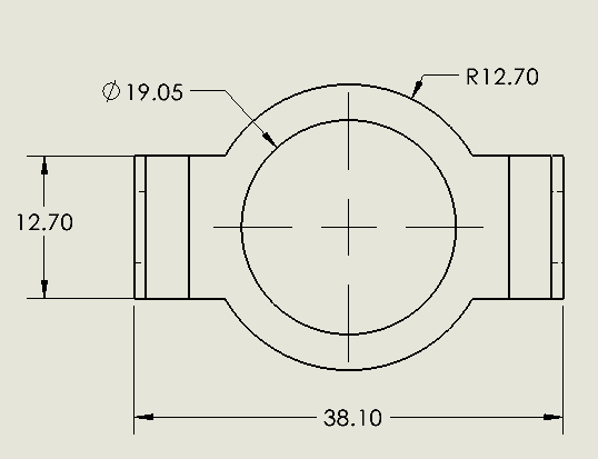 Dimensions in the drawing view