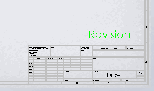 Note with revision number in SOLIDWORKS drawing