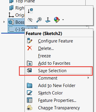Create Selection Set context menu command