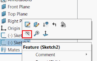 Hide sketch option in context menu