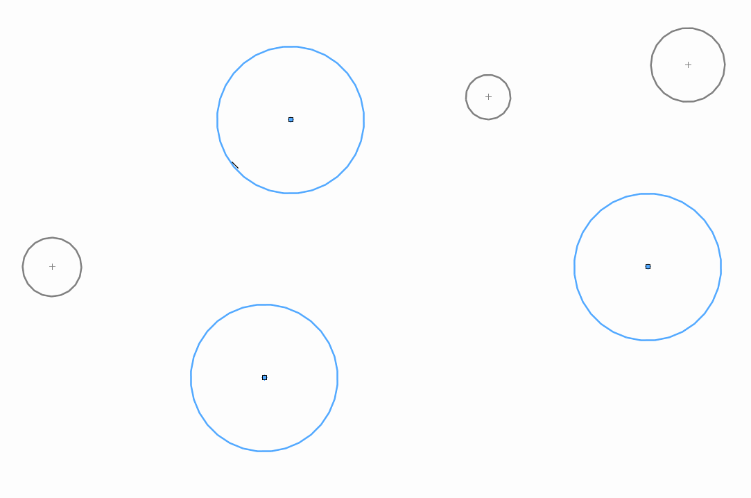 Equal arcs selected in the sketch