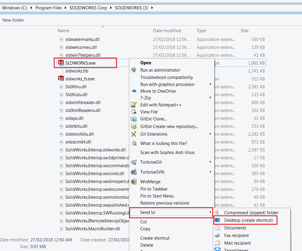 SOLIDWORKS.exe file location