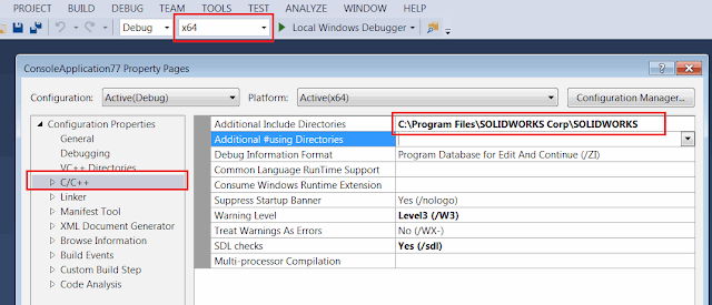 Additional Include Directories option in C++ project