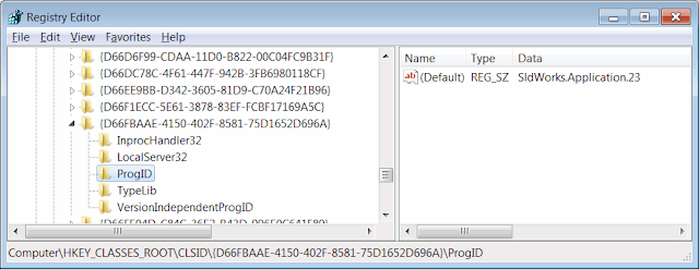 Prog Id in the Windows registry