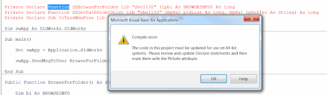 Windows API Declare function incompatibility error