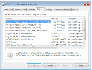 Failed to Connect To Database or Excel