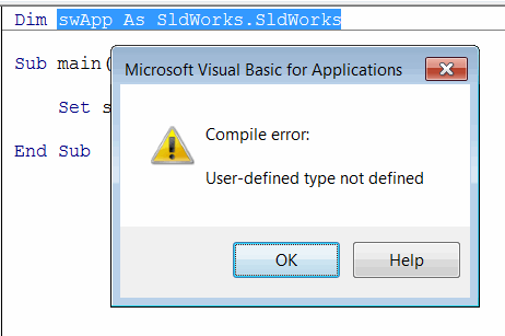 Early binding error: User-defined type not defined