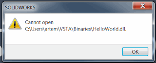 Error displayed when running VSTA macro