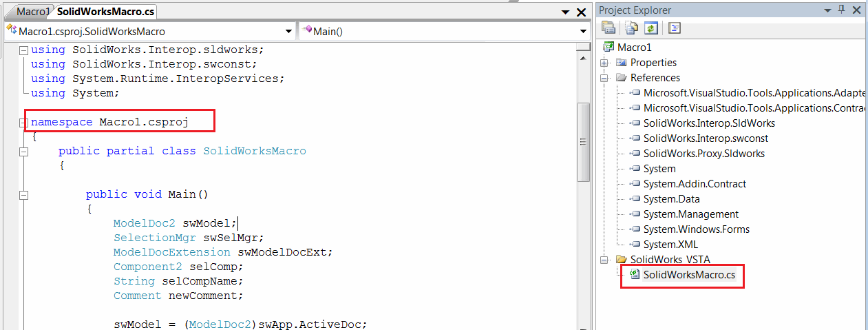 Renamed namespace to match the default namespace