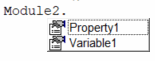 Intellisense for property and variable